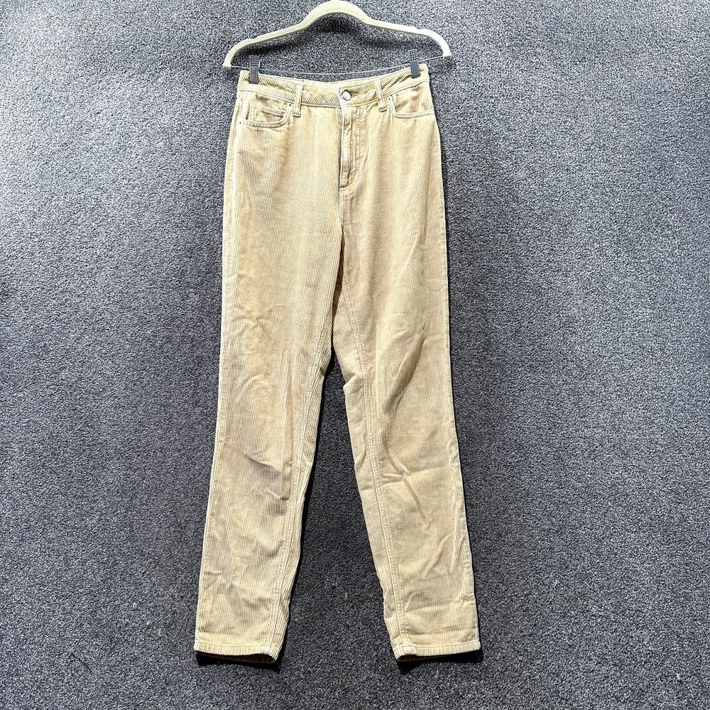 BDG Corduroy Pants Women 28 Beige High Rise MOM Tapered 5 Pocket Urban Outfitter